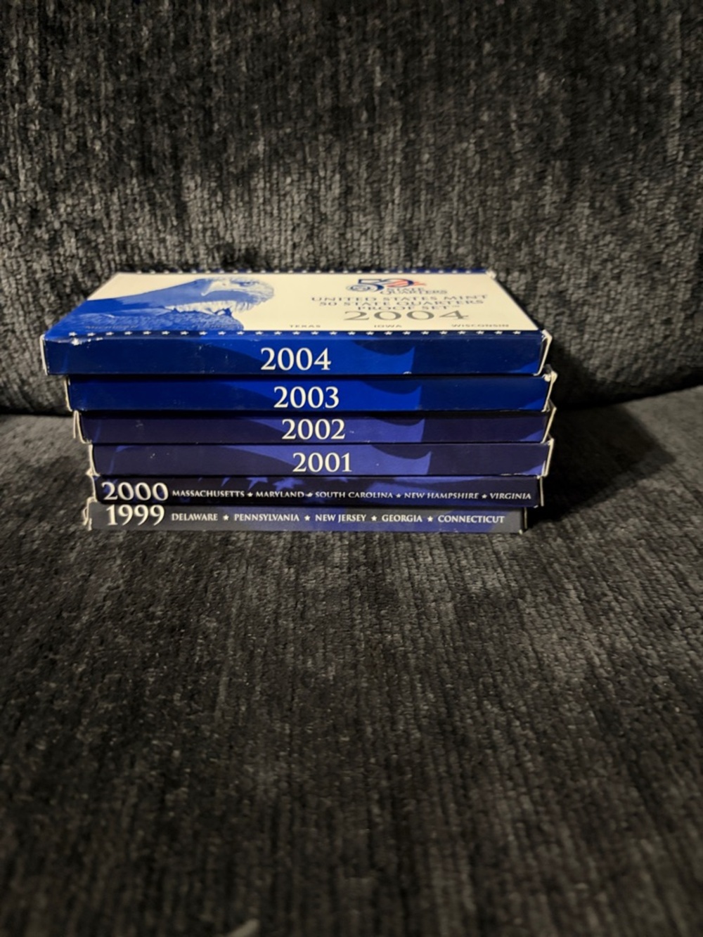 Collector Coin Set Box - Blue Stacked Year Series (1999-2004)